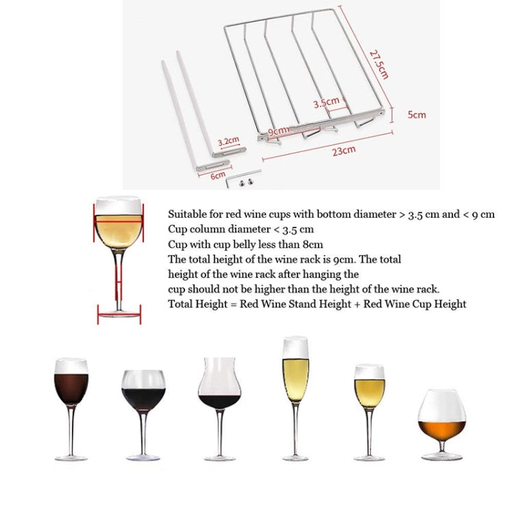 304 Stainless Steel Hanging Wine Glass Shelf Drain Rack Cup Holder, Cup Holder – Durable Build, Easy to Use