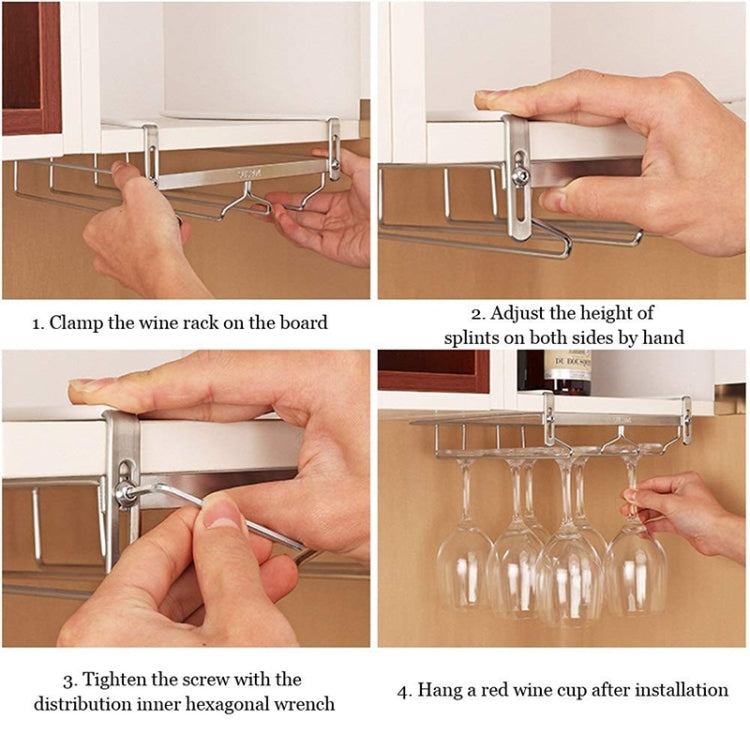 304 Stainless Steel Hanging Wine Glass Shelf Drain Rack Cup Holder, Cup Holder – Durable Build, Easy to Use