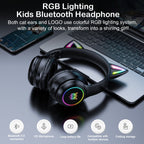 ONIKUMA B90 RGB Lighting Wireless Bluetooth Headphone, B90 – Leather, Bluetooth, TPU