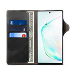 Denior Oil Wax Cowhide Magnetic Button Horizontal Flip Leather Case with Card Slots & Wallet, For Galaxy Note 10 Plus, For iPhone 11, For iPhone 11 Pro, For iPhone 11 Pro Max
