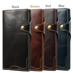 Denior Oil Wax Cowhide Magnetic Button Horizontal Flip Leather Case with Card Slots & Wallet, For Galaxy Note 10 Plus, For iPhone 11, For iPhone 11 Pro, For iPhone 11 Pro Max