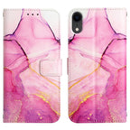 PT003 Marble Pattern Flip Leather Phone Case – Card Slot, Flip, Leather, For iPhone XR