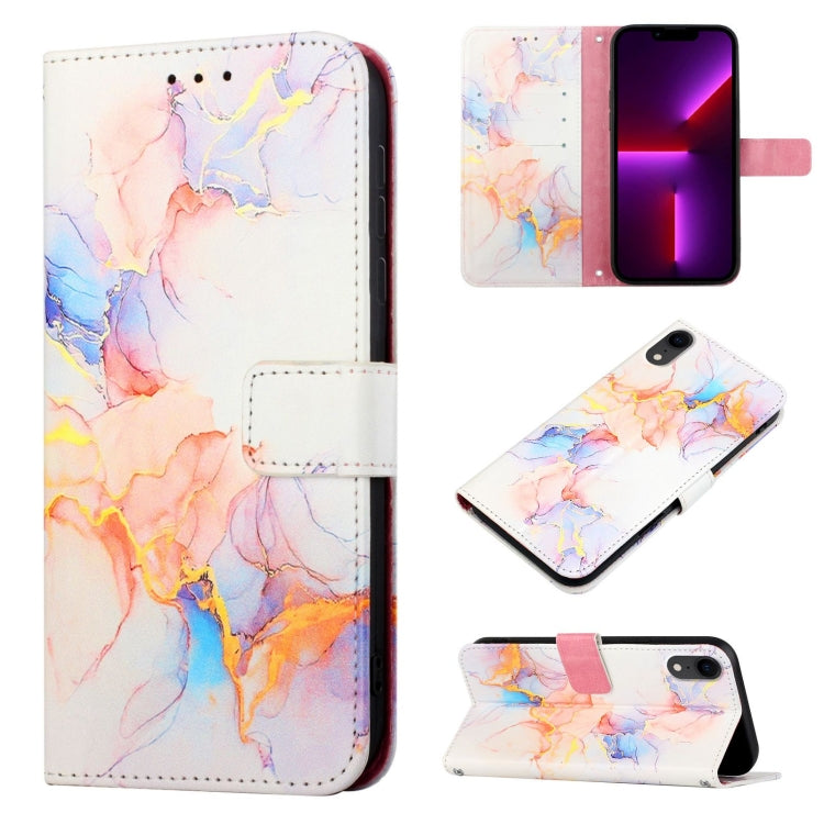 PT003 Marble Pattern Flip Leather Phone Case – Card Slot, Flip, Leather, For iPhone XR For iPhone XR LS004
