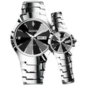 OLEVS 8697 Couple Fashion Waterproof Luminous Quartz Watch, OLEVS 8697 (Black) OLEVS 8697 (Black)