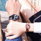 OLEVS 8697 Couple Fashion Waterproof Luminous Quartz Watch, OLEVS 8697 (Black + Rose Gold)