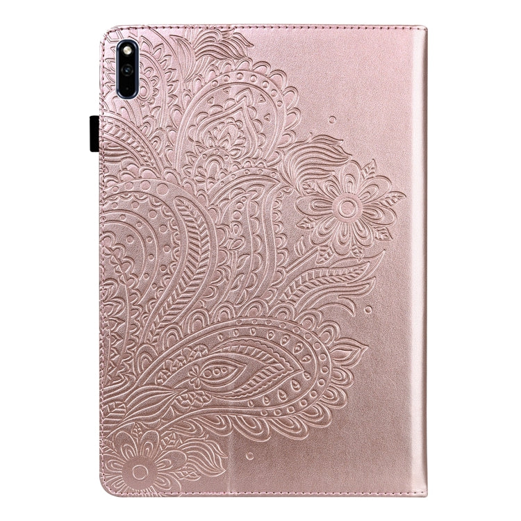 Peacock Embossed Pattern TPU + PU Leather Tablet Case – Card Slot, Leather, TPU, For Huawei MatePad 10.4, For Huawei MatePad T8 8.0 2020, For Huawei MediaPad T3 10, For Huawei MediaPad T5 10