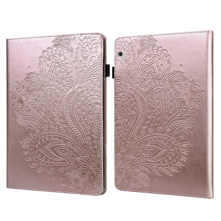 Peacock Embossed Pattern TPU + PU Leather Tablet Case – Card Slot, Leather, TPU, For Huawei MatePad 10.4, For Huawei MatePad T8 8.0 2020, For Huawei MediaPad T3 10, For Huawei MediaPad T5 10 For Huawei MediaPad T3 10 Rose Gold