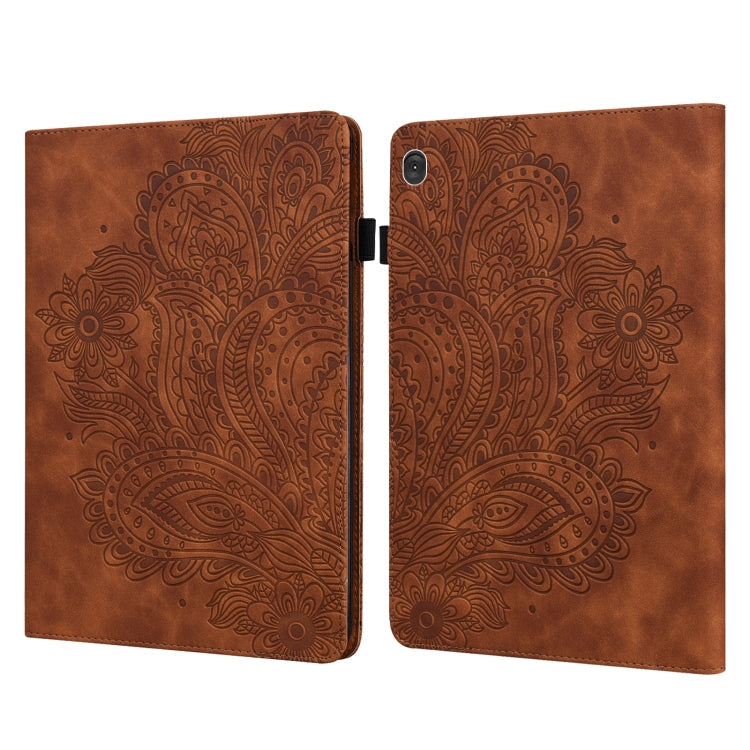 Peacock Embossed Pattern TPU + PU Leather Tablet Case – Card Slot, Leather, TPU, For Lenovo Tab M10 TB-X505L / TB-X505F / TB-X605L / TB-X605F & P10 TB-X705F / TB-X705L, For Lenovo Tab M10 HD 2nd Gen TB-X306X / TB-X306F For Lenovo Tab M10 TB-X505L TB-X505F TB-X605L TB-X605F & P10 TB-X705F TB-X705L Brown