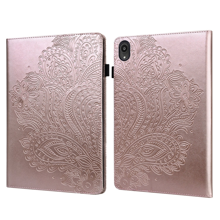 Peacock Embossed Pattern TPU + PU Leather Tablet Case – Card Slot, Leather, TPU, For Lenovo Tab M10 TB-X505L / TB-X505F / TB-X605L / TB-X605F & P10 TB-X705F / TB-X705L, For Lenovo Tab M10 HD 2nd Gen TB-X306X / TB-X306F For Lenovo Tab P11 2020 11 inch TB-J606F TB-J606X Rose Gold