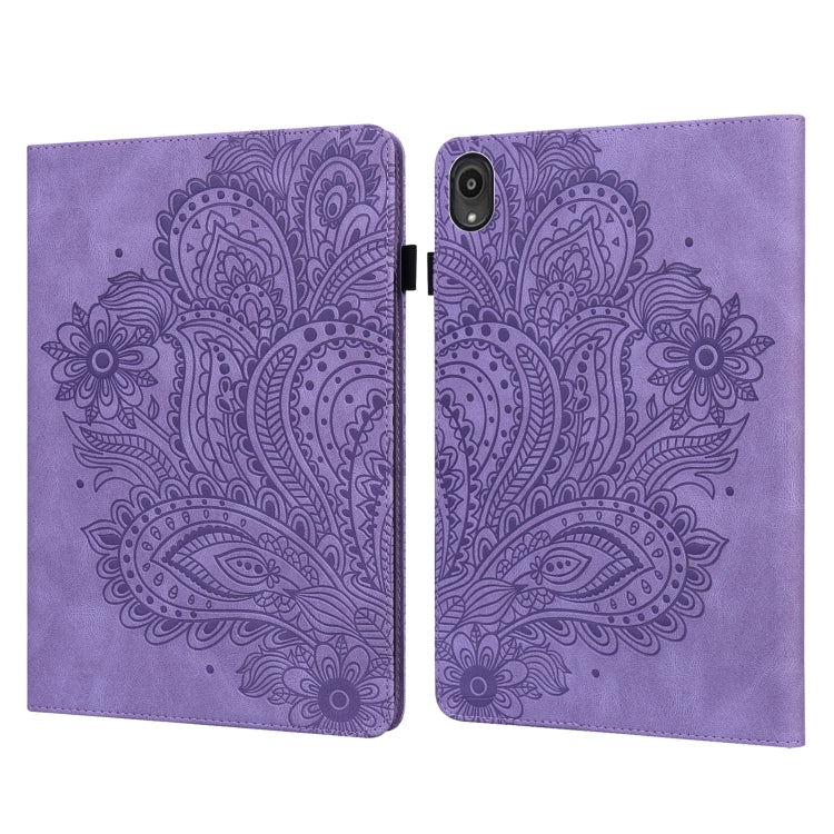 Peacock Embossed Pattern TPU + PU Leather Tablet Case – Card Slot, Leather, TPU, For Lenovo Tab M10 TB-X505L / TB-X505F / TB-X605L / TB-X605F & P10 TB-X705F / TB-X705L, For Lenovo Tab M10 HD 2nd Gen TB-X306X / TB-X306F For Lenovo Tab P11 2020 11 inch TB-J606F TB-J606X Purple
