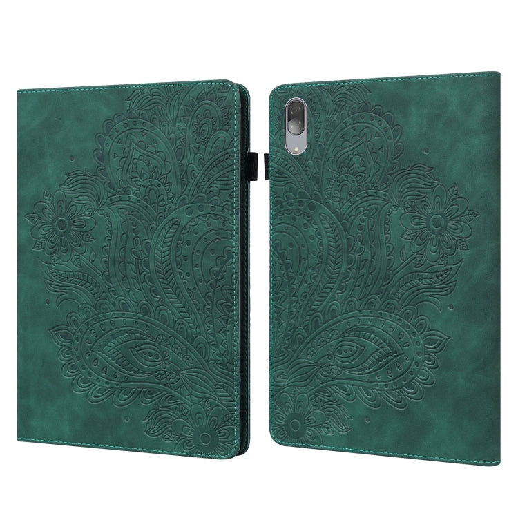 Peacock Embossed Pattern TPU + PU Leather Tablet Case – Card Slot, Leather, TPU, For Lenovo Tab M10 TB-X505L / TB-X505F / TB-X605L / TB-X605F & P10 TB-X705F / TB-X705L, For Lenovo Tab M10 HD 2nd Gen TB-X306X / TB-X306F For Lenovo Tab P11 Pro 11.5 inch 2021 TB-J706L TB-J706F Green