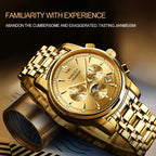 JIN SHI DUN 8750 Men Fashion Waterproof Luminous Mechanical Watch