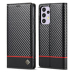 LC.IMEEKE Carbon Fiber PU + TPU Leather Phone Case, For Samsung Galaxy A33 5G For Samsung Galaxy A33 5G Horizontal Black
