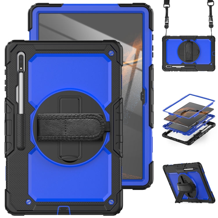 Silicone + PC Tablet Case – Durable Build, Easy to Use, For Samsung Galaxy Tab S8 Ultra 14.6 inch SM-X900 For Samsung Galaxy Tab S8 Ultra 14.6 inch SM-X900 Black+Dark Blue