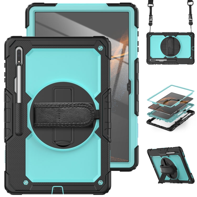 Silicone + PC Tablet Case – Durable Build, Easy to Use, For Samsung Galaxy Tab S8 Ultra 14.6 inch SM-X900 For Samsung Galaxy Tab S8 Ultra 14.6 inch SM-X900 Black+Light Blue