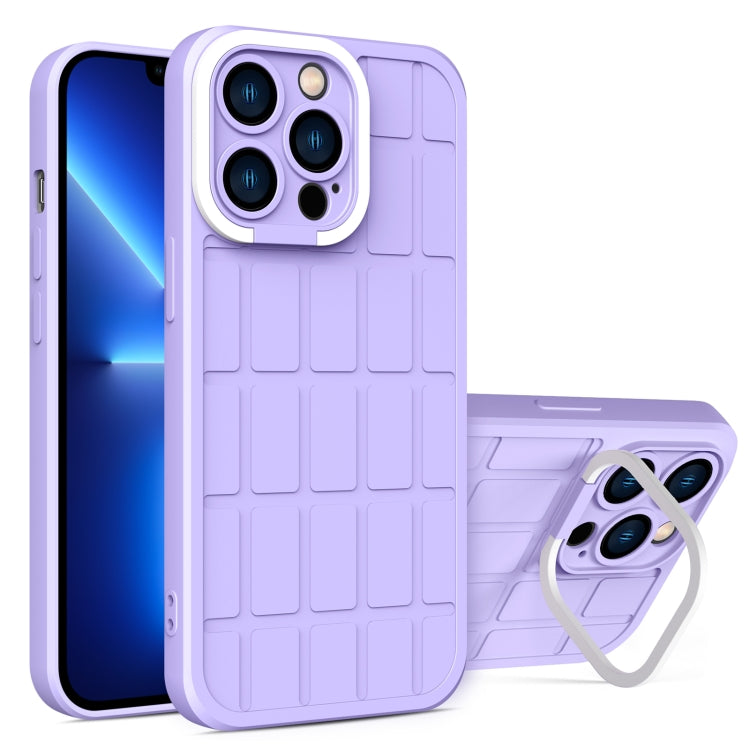 Cube Lens Holder TPU + PC Phone Case, For iPhone 11 Pro Max For iPhone 11 Pro Max Purple
