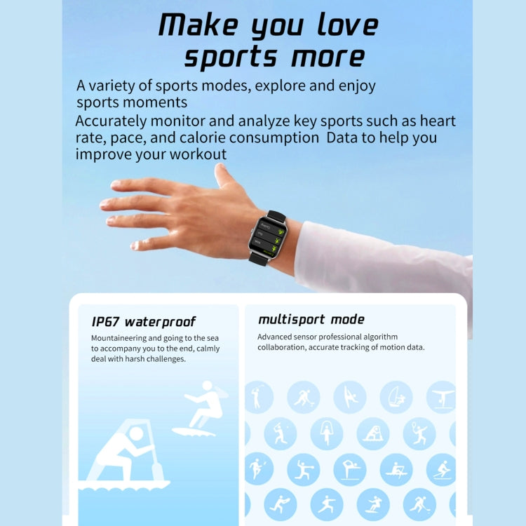 L21 Smart Watch – 1.69" Screen, Blood Pressure Monitoring