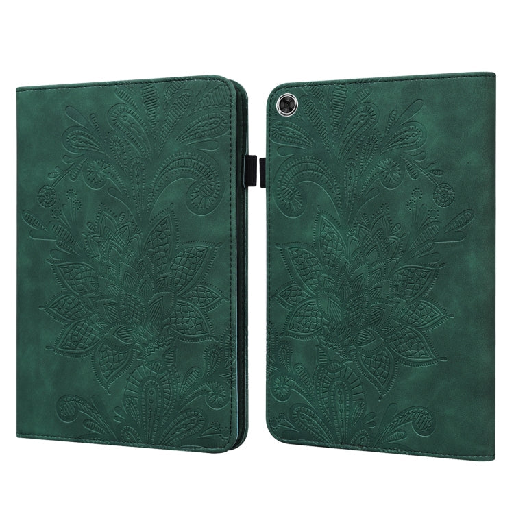 Lace Flower Embossing Pattern Leather Tablet Case – Leather, For Lenovo Tab P11 Plus, For Samsung Galaxy Tab A8 10.5 2021, For Samsung Galaxy Tab S8 For Samsung Galaxy Tab A8 10.5 2021 Green