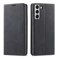 Forwenw Dream Series Oil Edge Strong Magnetism Leather Phone Case – Leather, For Samsung Galaxy S22 5G, For Samsung Galaxy S22+ 5G, For Samsung Galaxy S21 FE 5G, For Samsung Galaxy S22 Ultra 5G, For Samsung Galaxy Z Flip3 5G, For Samsung Galaxy Z Fold3 5G For Samsung Galaxy S22 5G Black