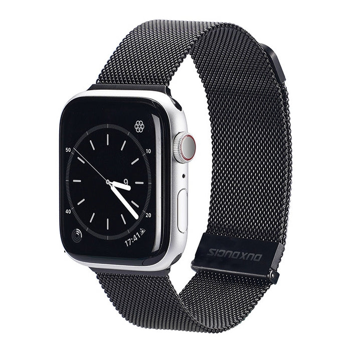 DUX DUCIS Milanese Watchband For Apple Watch Series, 7 41mm / 6&SE&5&4 40mm / 3&2&1 38mm, 7 45mm / 6&SE&5&4 44mm / 3&2&1 42mm 7 41mm 6&SE&5&4 40mm 3&2&1 38mm Black