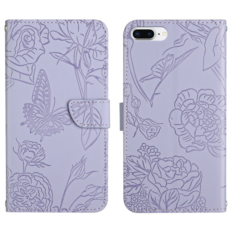 Phone Case – Leather (iPhone SE 2022) For iPhone 8 Plus 7 Plus Purple