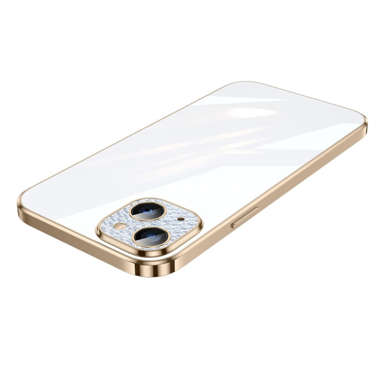 Diamond Lens Protector Plated Frosted Case, For iPhone 13, For iPhone... For iPhone 13 Gold