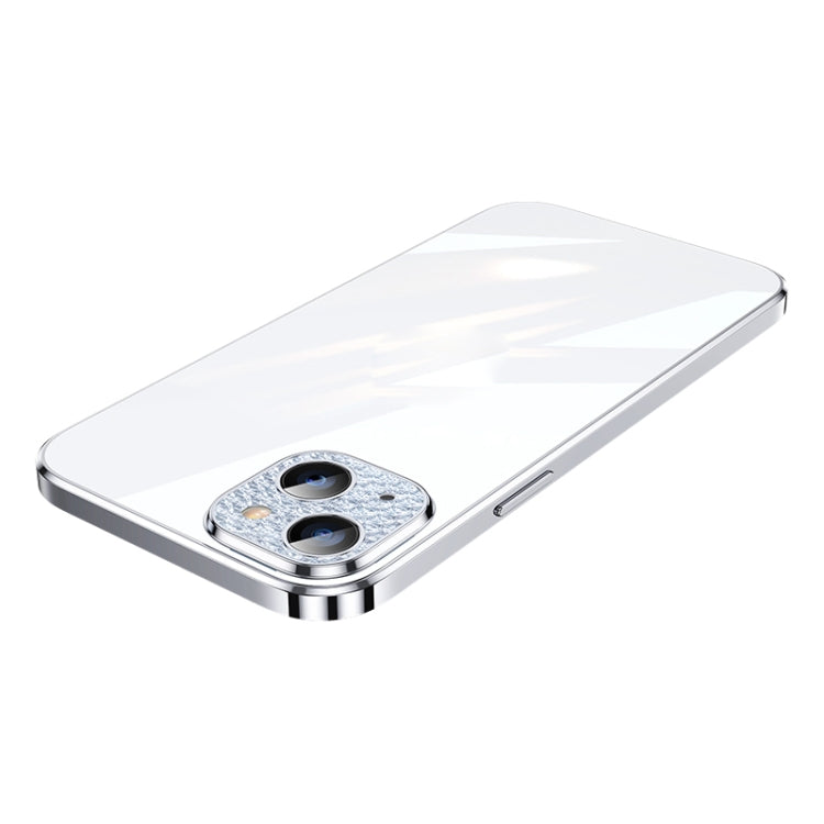Diamond Lens Protector Plated Frosted Case, For iPhone 13, For iPhone... For iPhone 13 Silver