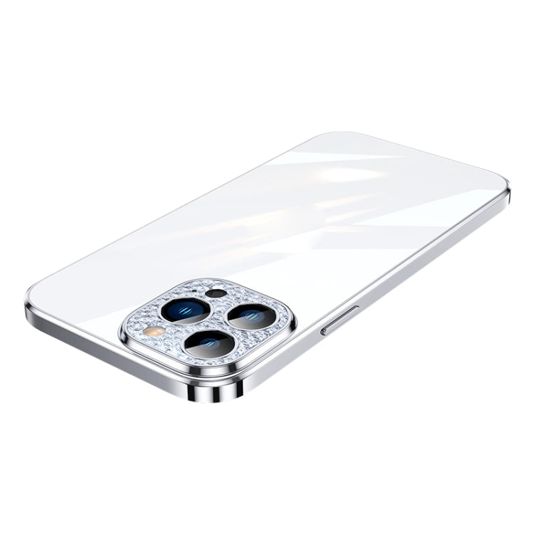 Diamond Lens Protector Plated Frosted Case, For iPhone 12 Pro Max, For... For iPhone 12 Pro Max Silver