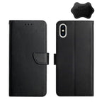 Genuine Leather Fingerprint-proof Horizontal Flip Phone Case, For iPhone X, For iPhone XR, For iPhone XS Max For iPhone X Black