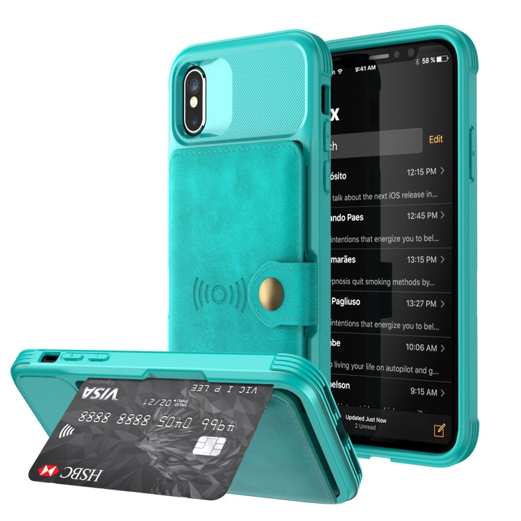 Case – Leather, Magnetic (iPhone 11 Pro) #7 For iPhone X XS Cyan