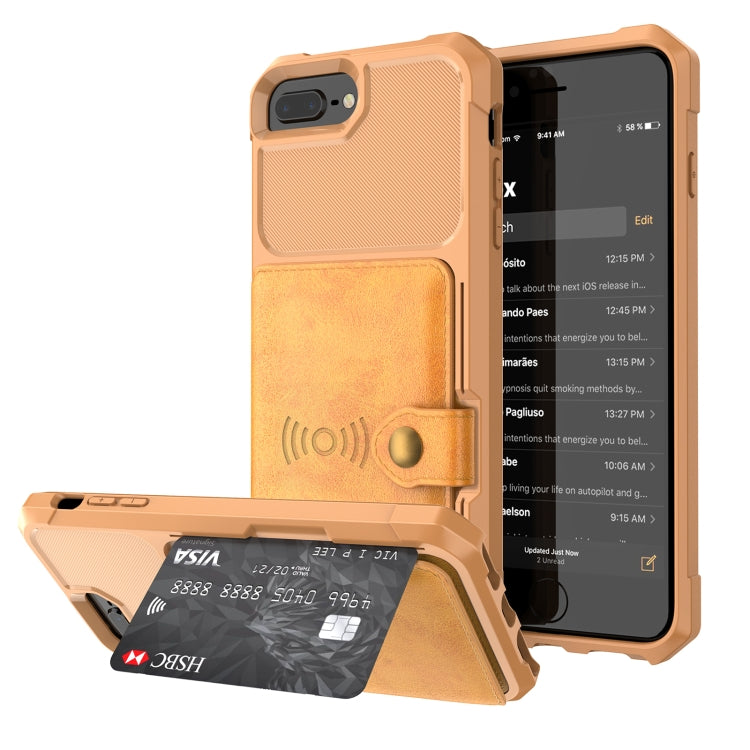 Magnetic Wallet Card Bag Leather Case – Magnetic, Card Slot, Leather, For iPhone XS Max, For iPhone SE 2022 / 2020 / 7 / 8, For iPhone 8 Plus / 7 Plus / 6 Plus For iPhone 8 Plus 7 Plus 6 Plus Brown