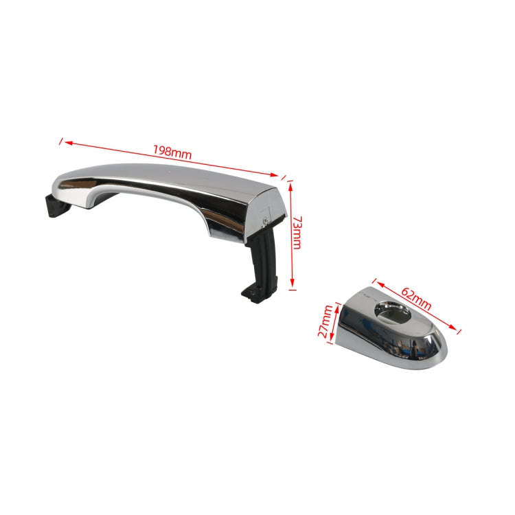 A6849-01 Car Front Left Door Outside Handle with Hole 82651-2P010 for Kia Sorento 2011-2015, A6849-01 – Durable Build, Easy to Use