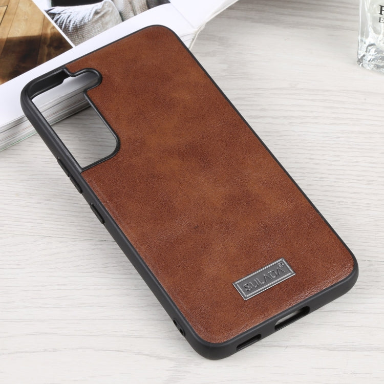 Shockproof TPU + Handmade Leather Phone Case – Shockproof, Leather, TPU, For Samsung Galaxy S22 5G, For Samsung Galaxy S22 Ultra 5G, For Samsung Galaxy S22+ 5G