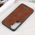 Shockproof TPU + Handmade Leather Phone Case – Shockproof, Leather, TPU, For Samsung Galaxy S22 5G, For Samsung Galaxy S22 Ultra 5G, For Samsung Galaxy S22+ 5G