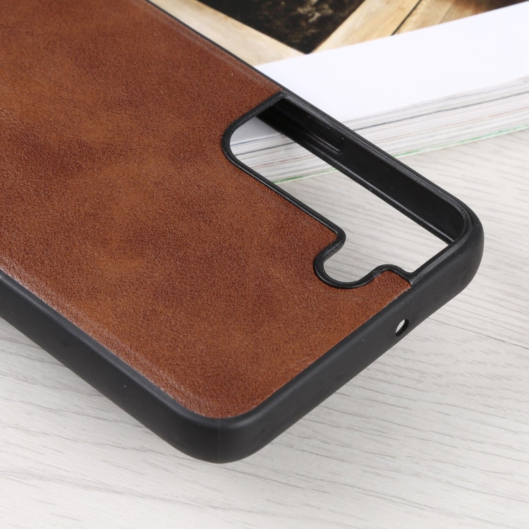 Shockproof TPU + Handmade Leather Phone Case – Shockproof, Leather, TPU, For Samsung Galaxy S22 5G, For Samsung Galaxy S22 Ultra 5G, For Samsung Galaxy S22+ 5G