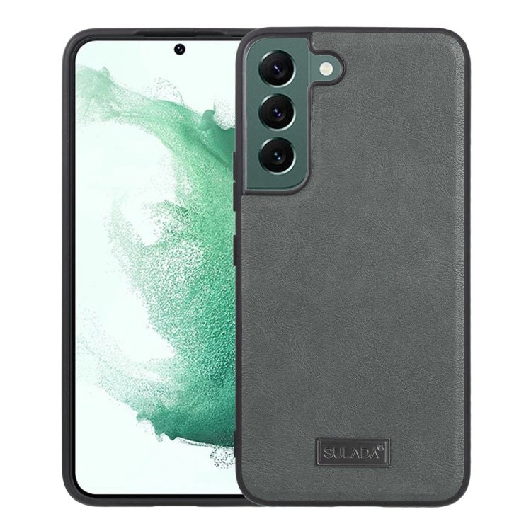 Shockproof TPU + Handmade Leather Phone Case – Shockproof, Leather, TPU, For Samsung Galaxy S22 5G, For Samsung Galaxy S22 Ultra 5G, For Samsung Galaxy S22+ 5G For Samsung Galaxy S22+ 5G Green