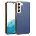 SULADA Shockproof TPU + Handmade Leather Phone Case, For Samsung Galaxy S22 5G, For Samsung Galaxy S22 Ultra 5G, For Samsung Galaxy S22+ 5G For Samsung Galaxy S22 5G Blue