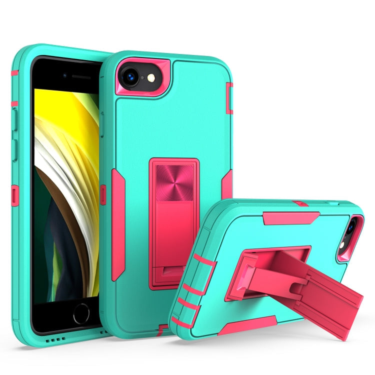 Phone Case – Magnetic (iPhone SE 2022) For iPhone SE 2022 SE 2020 8 7 Green + Rose Red