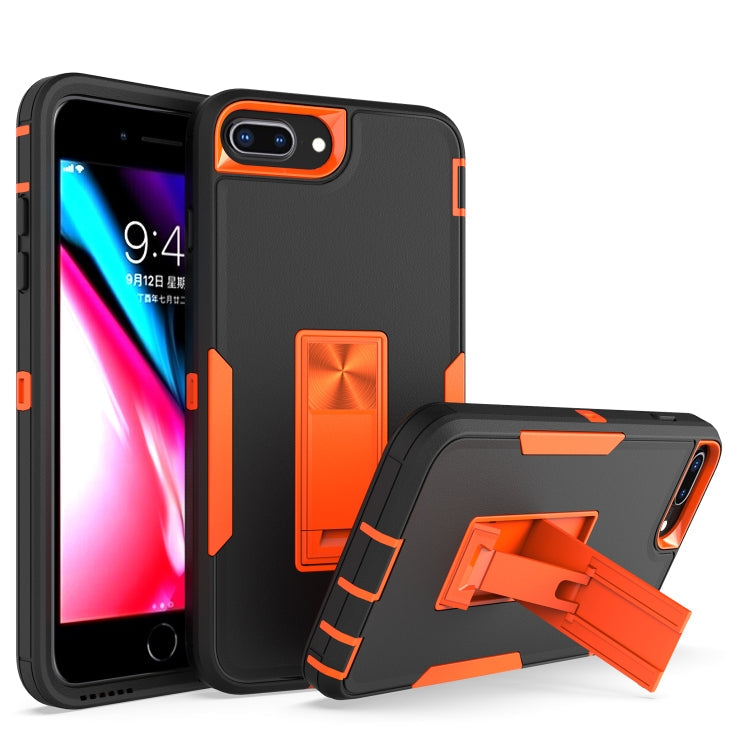 Phone Case – Magnetic (iPhone SE 2022) For iPhone 8 Plus 7 Plus Black + Orange