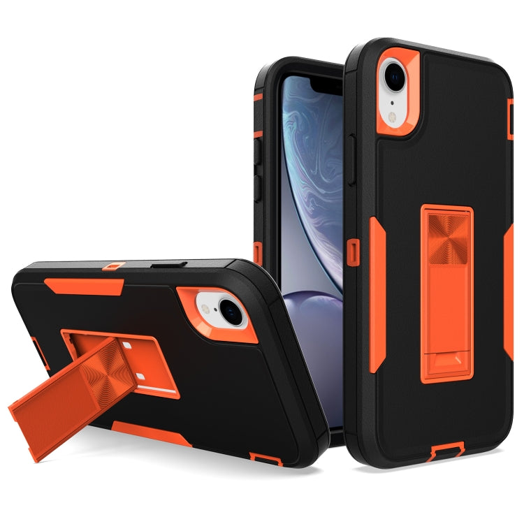 Magnetic Holder Phone Case, For iPhone XR, For iPhone XS Max For iPhone XR Black + Orange