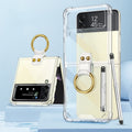 GKK Shockproof Airbag Phone Case with Ring Holder & Stylus Pen, with Stylus Pen with Stylus Pen Transparent