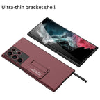 GKK Ultra-thin Shockproof Phone Case with Holder, For Samsung Galaxy S22 Ultra 5G