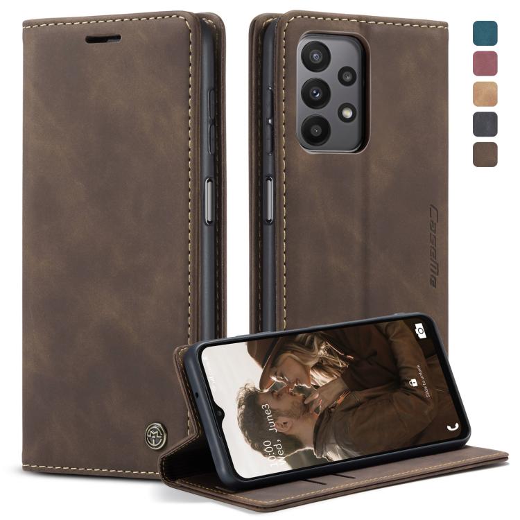 CaseMe 013 Multifunctional Horizontal Flip Leather Phone Case, For Samsung Galaxy A23, For Samsung Galaxy A73 5G For Samsung Galaxy A23 Coffee