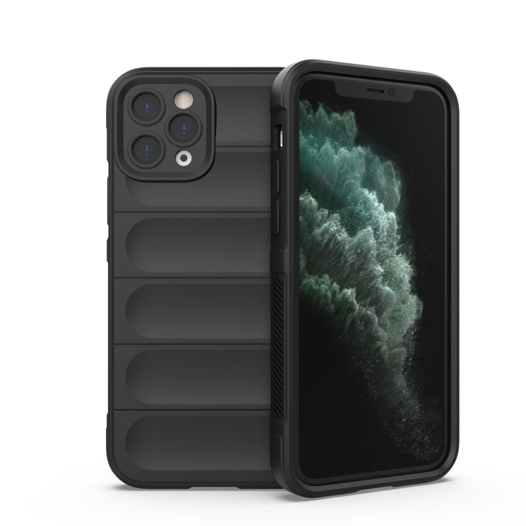 Magic Shield TPU + Flannel Phone Case, For iPhone 11 Pro Max, For iPhone 12 For iPhone 11 Pro Max Black