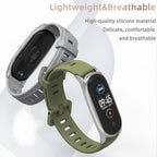 For Xiaomi Mi Band 6 / 5 Mijobs Flat Hole Silicone Watch Band, CS Case, Plus Case, GT Case