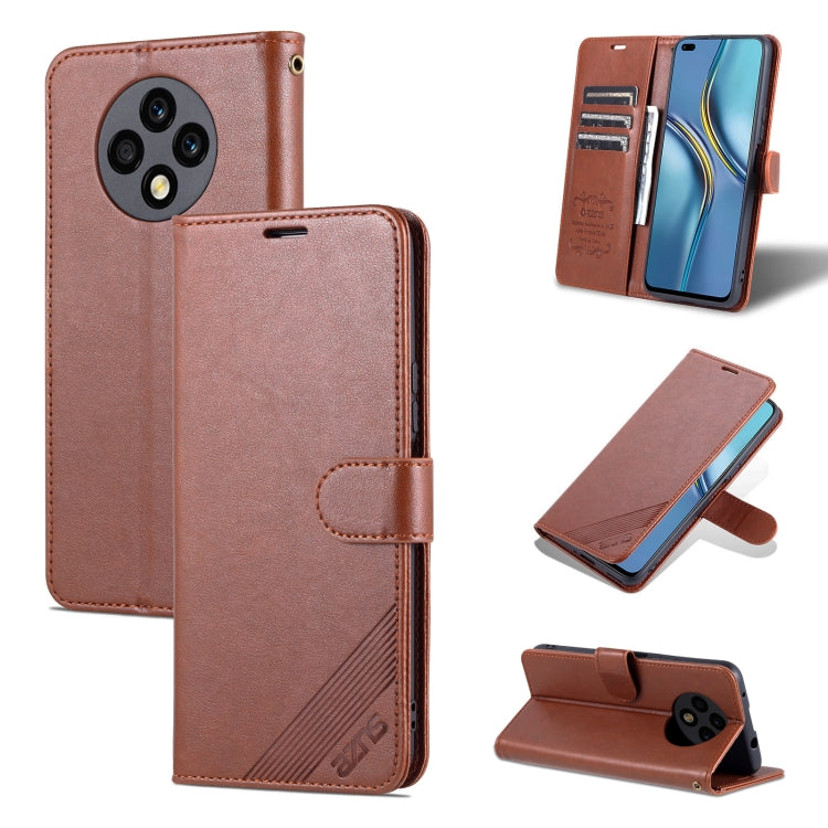 AZNS Sheepskin Texture Flip Leather Phone Case – Card Slot, Flip, Leather, For U-Magic Enjoy 50 Plus, For Honor X8 / X30i
