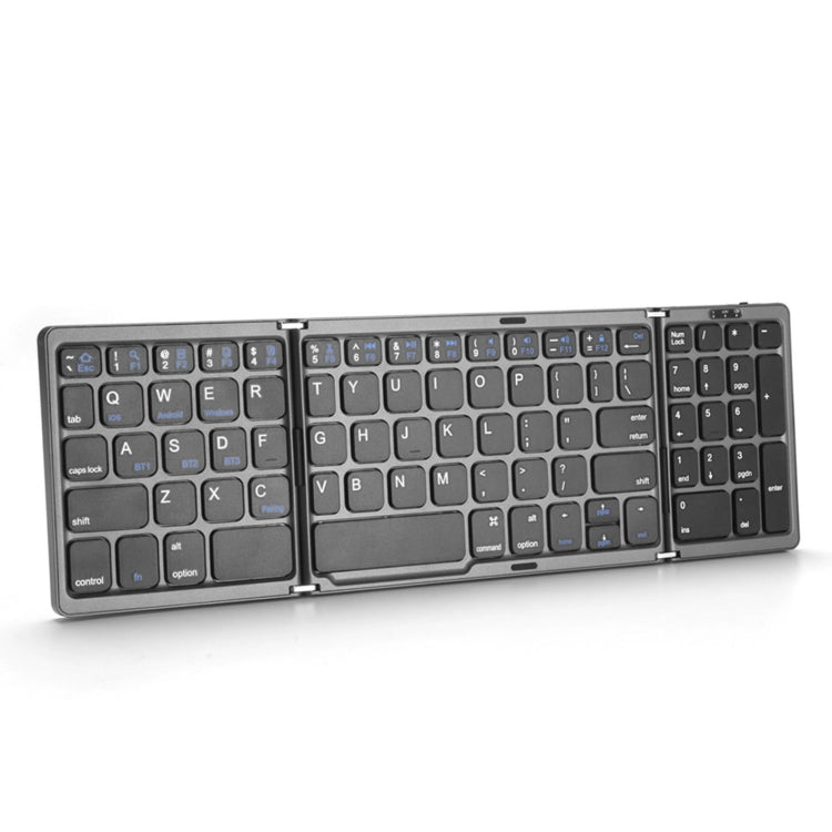 B089 Bluetooth Foldable Keyboard with Numeric, B089(Silver), B089 (Black) – Bluetooth B089(Silver) Grey