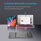 B089 Bluetooth Foldable Keyboard with Numeric, B089(Silver), B089 (Black) – Bluetooth