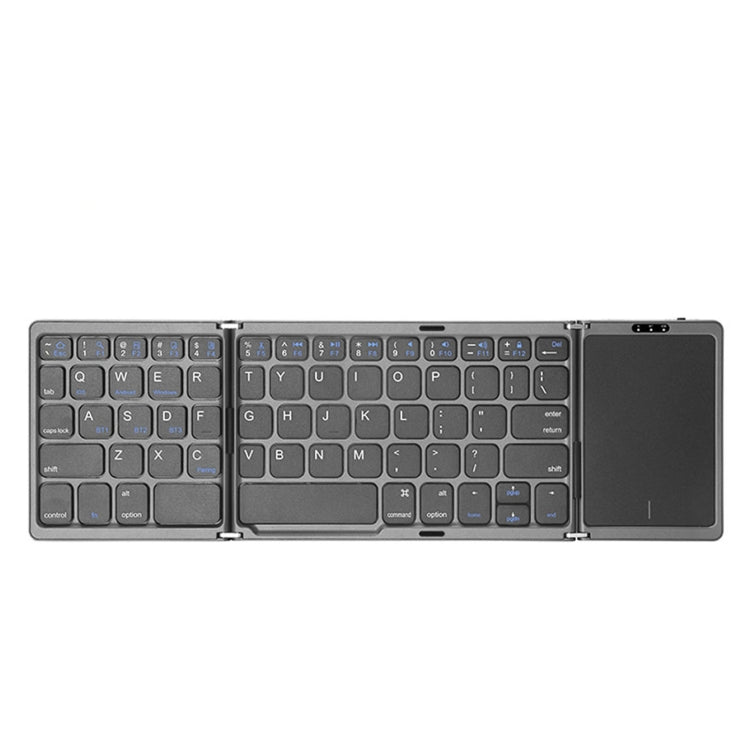 B089T Foldable Bluetooth Keyboard Rechargeable with Touchpad, B089T(Grey), B089T (Silver), B089T (Black) – Bluetooth B089T(Grey) Grey