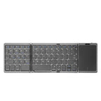 B089T Foldable Bluetooth Keyboard Rechargeable with Touchpad, B089T(Grey), B089T (Silver), B089T (Black) – Bluetooth B089T(Grey) Grey